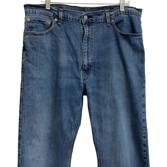 Levi's Men's 505 Straight Leg Blue Jeans Size 40x30 Regular Fit Medium Wash - Picture 4 of 16